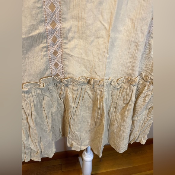 Cato Women’s Plus Summer Beach Swim Coverup Tan High-Low Hem Short Sleeve 26/28 - Picture 6 of 14